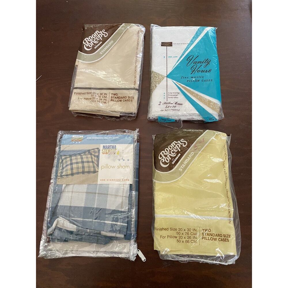 Pillow Case Sham VTG Lot Room Concepts AMC Martha Stewart NIP Cottagecore Cabin